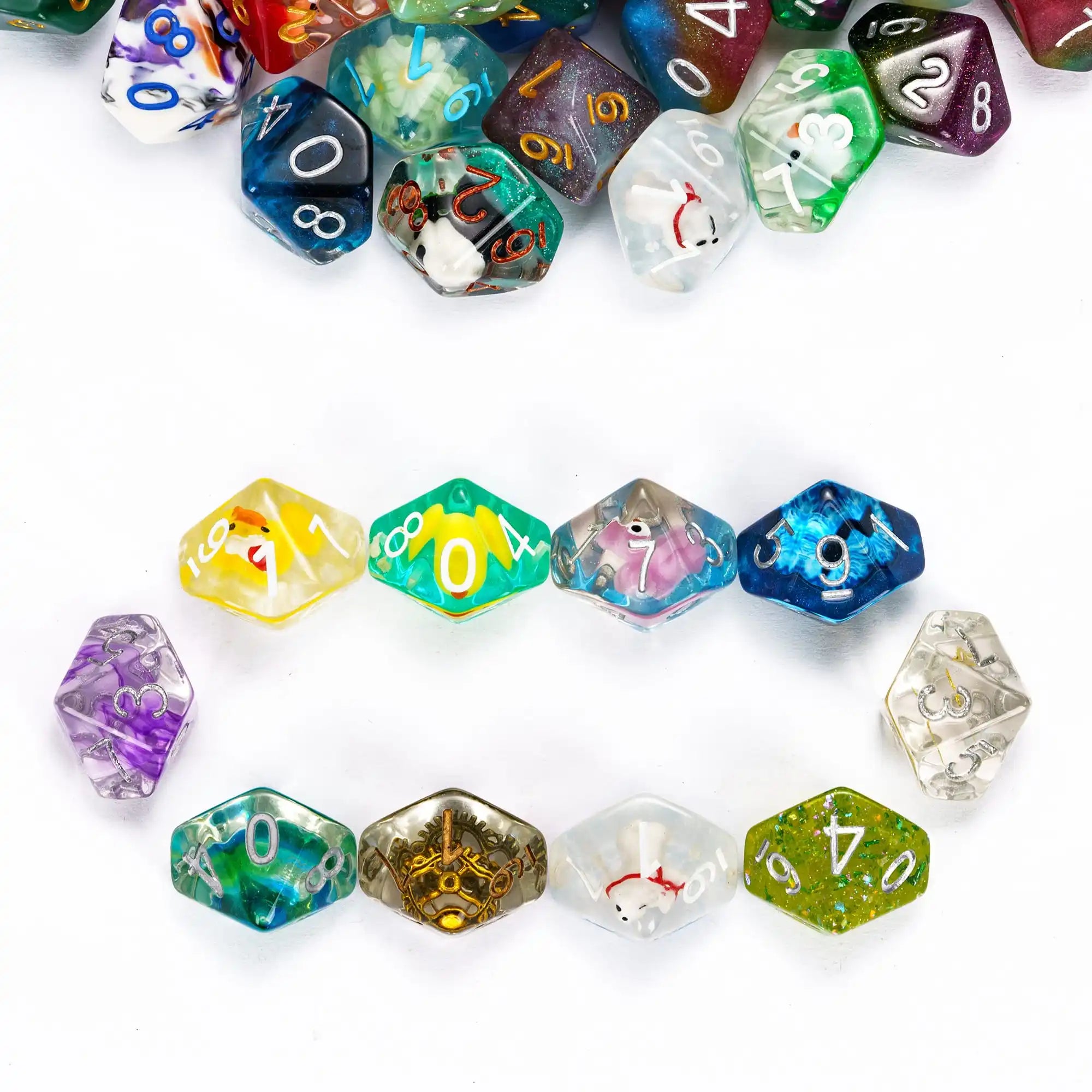 7Pcs Polyhedral Dice Set Random Color