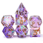 7Pcs Resin Polyhedral Dice Set with Sharp Edges