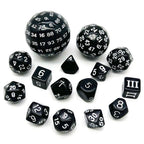 15pcs Polyhedral Dice Set D3-D100
