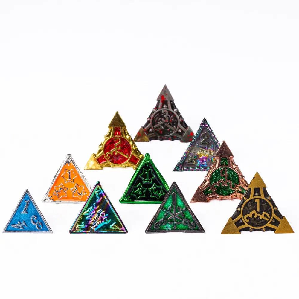 7Pcs Random Color Dice Set Metal