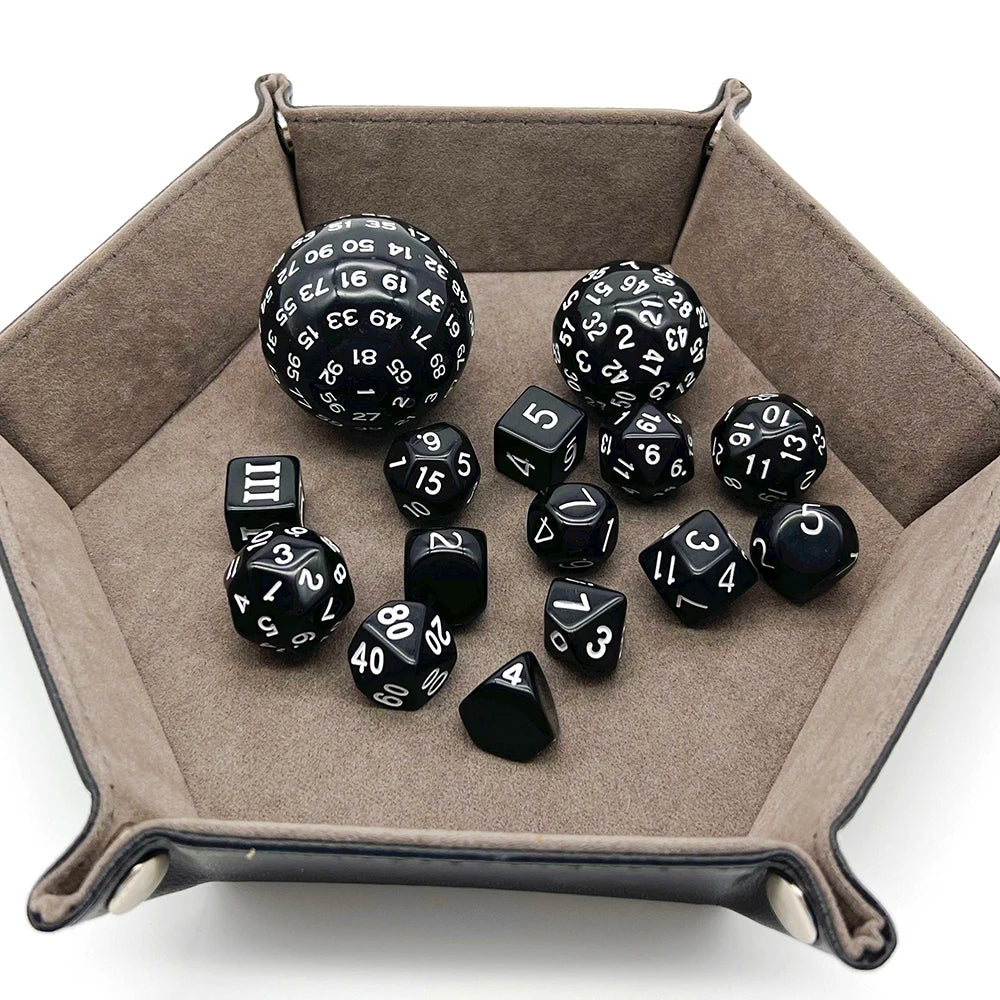 15pcs Polyhedral Dice Set D3-D100