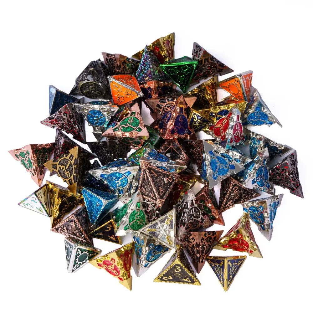 7Pcs Random Color Dice Set Metal