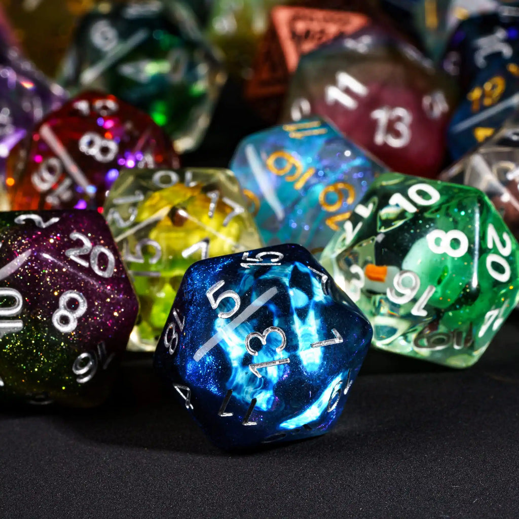 7Pcs Polyhedral Dice Set Random Color