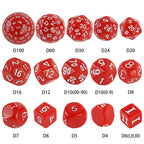 15pcs Polyhedral Dice Set D3-D100