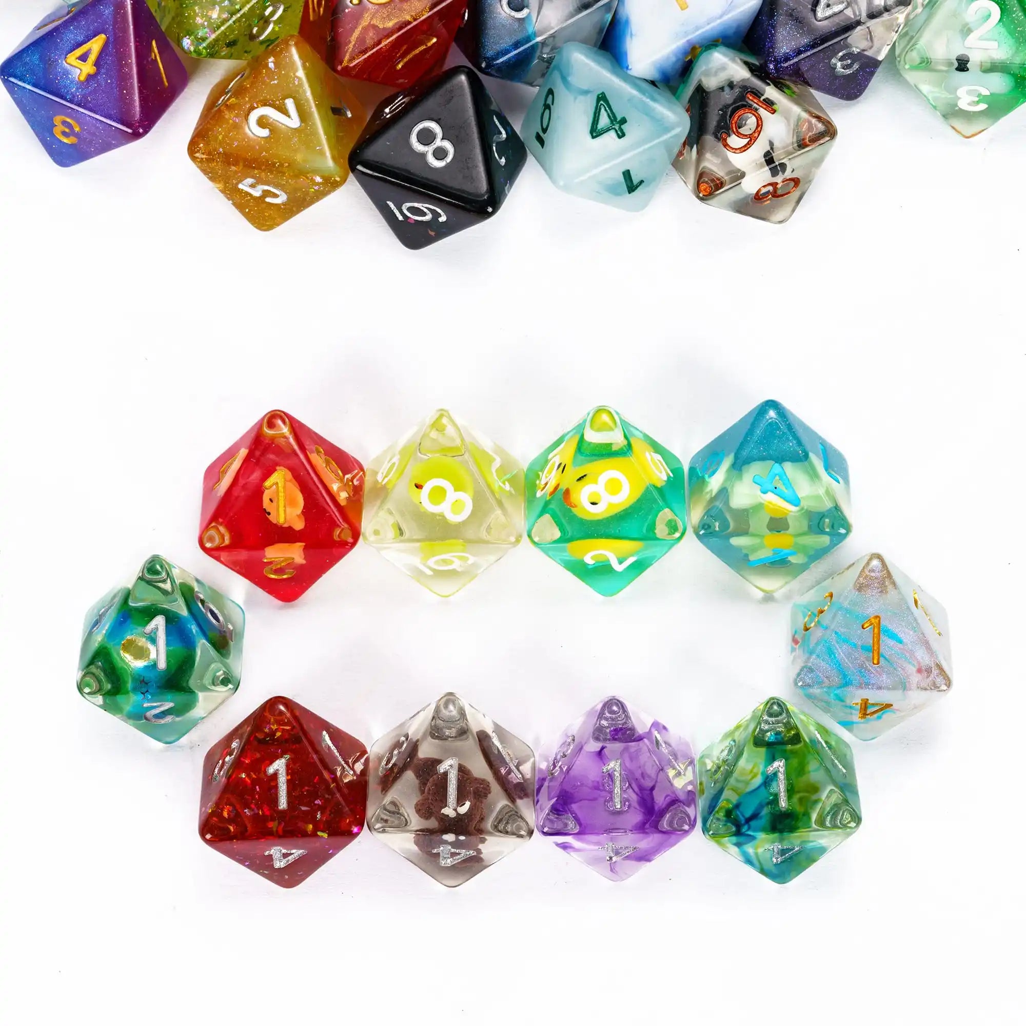 7Pcs Polyhedral Dice Set Random Color