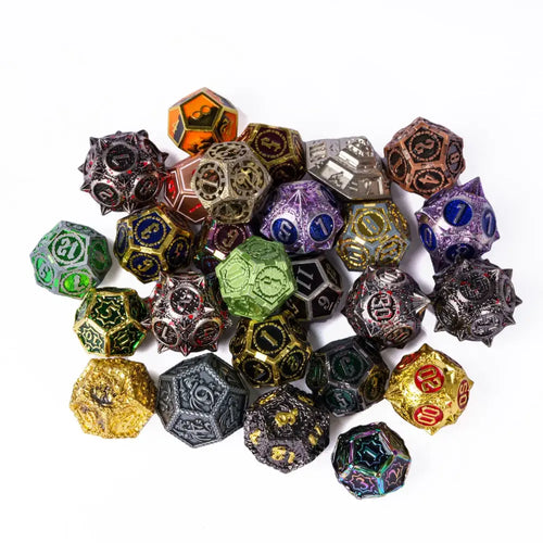 7Pcs Random Color Dice Set Metal