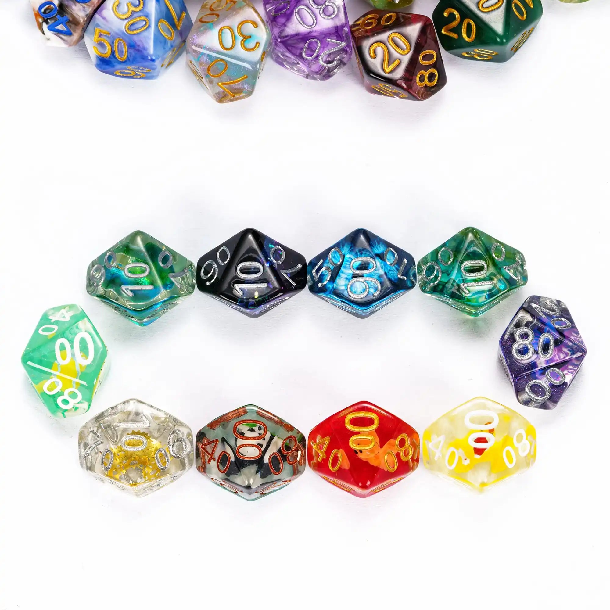 7Pcs Polyhedral Dice Set Random Color