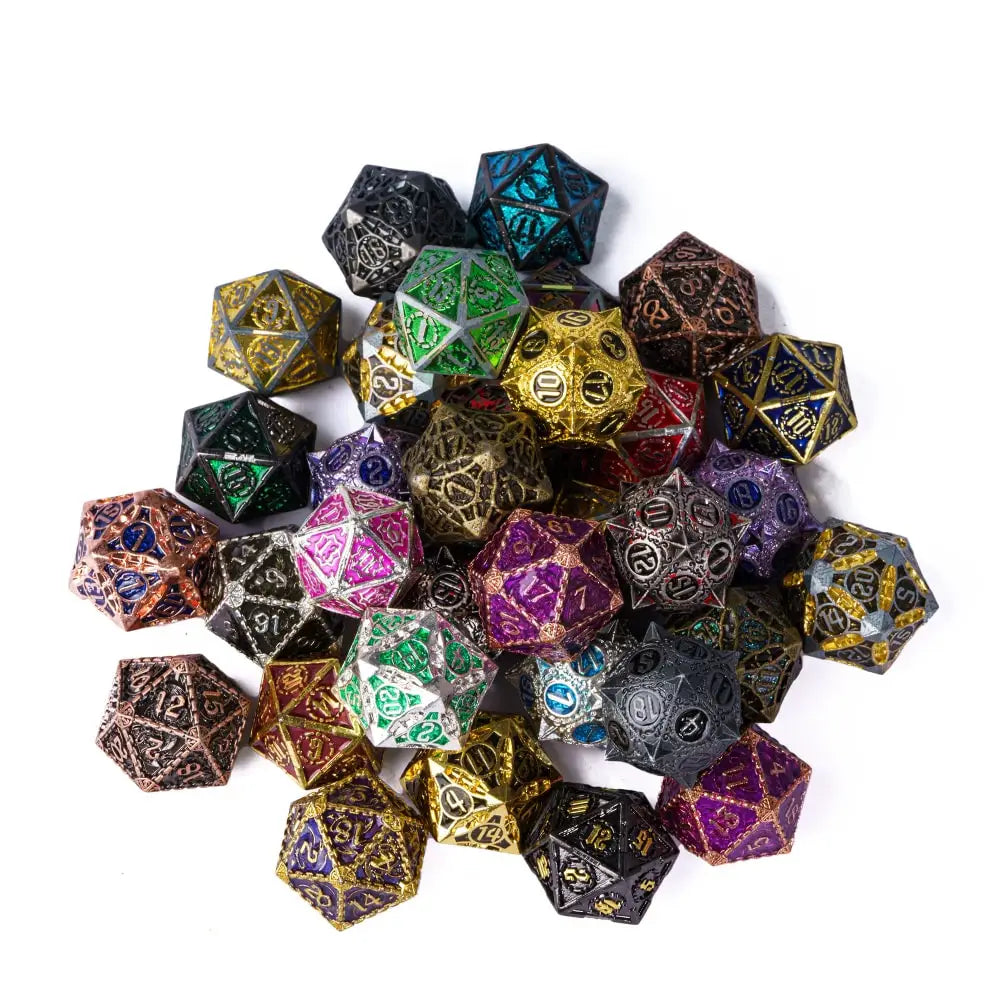 7Pcs Random Color Dice Set Metal