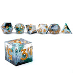 7Pcs Resin Polyhedral Dice Set with Sharp Edges