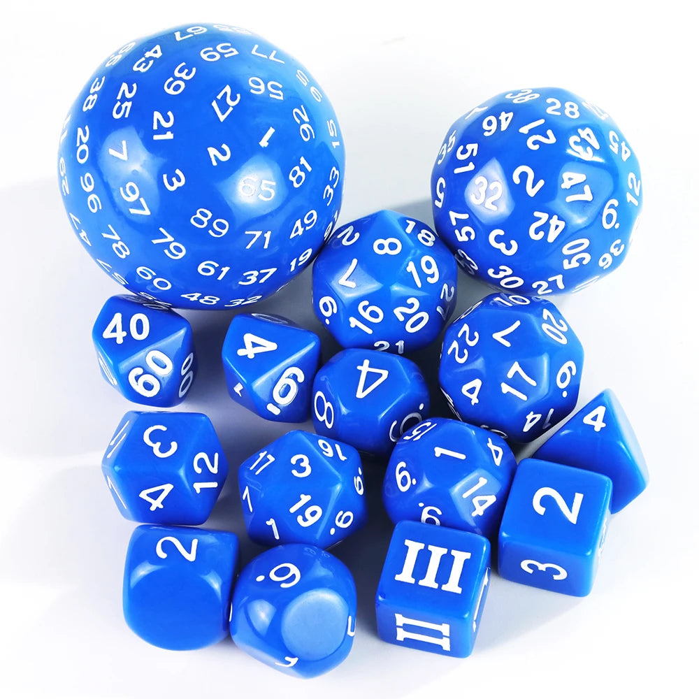 15pcs Polyhedral Dice Set D3-D100